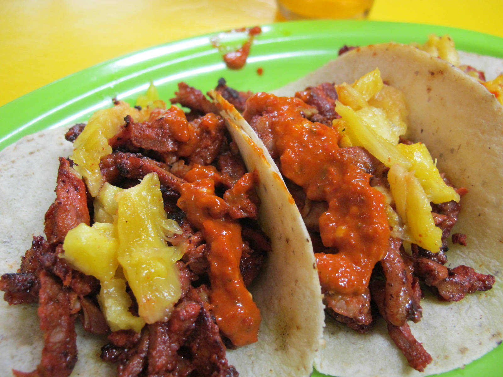 Tacos Al Pastor Ananas Og Salsa Wallpaper
