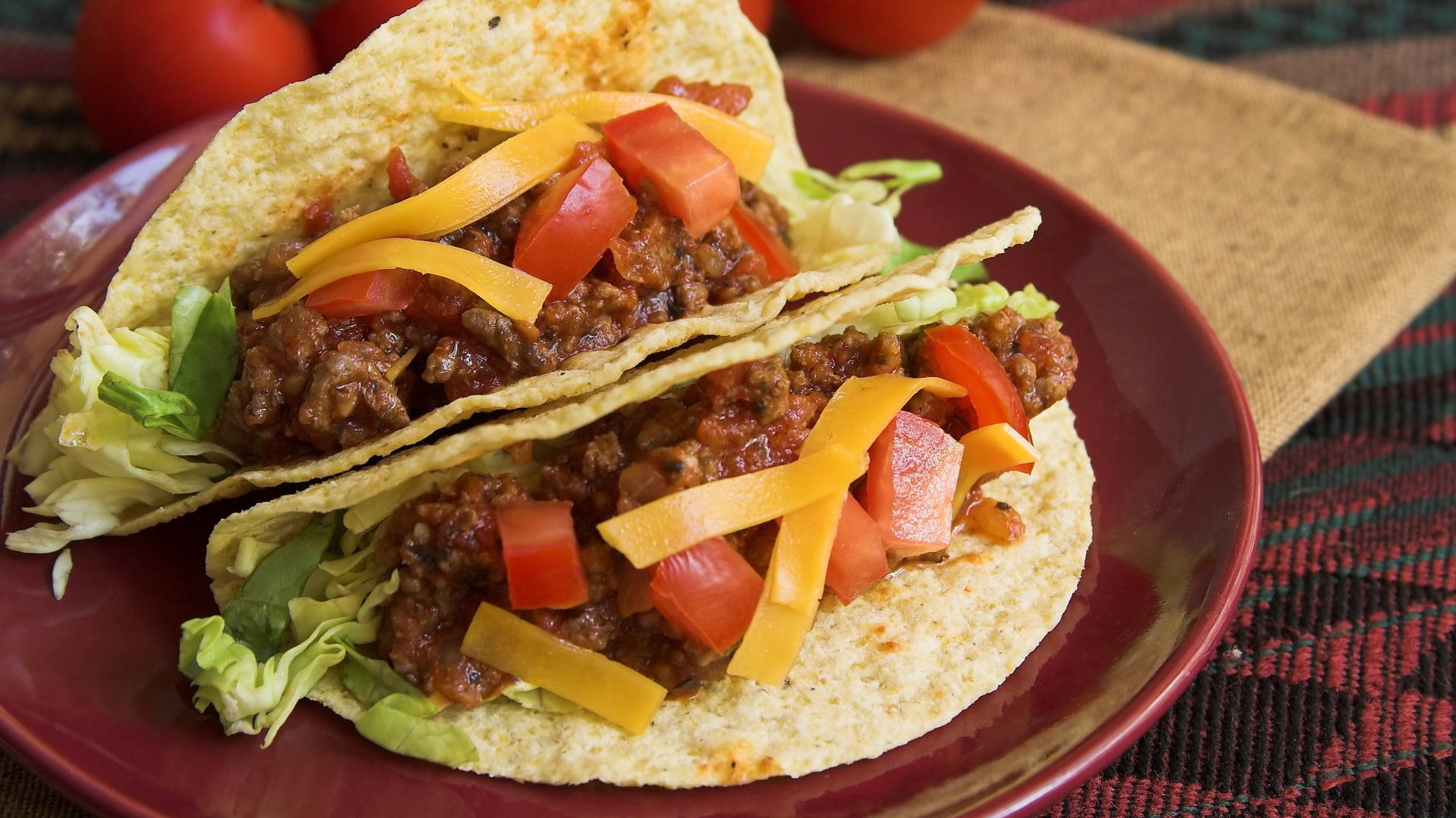 Tacos Al Pastor Tomato And Cheese Wallpaper