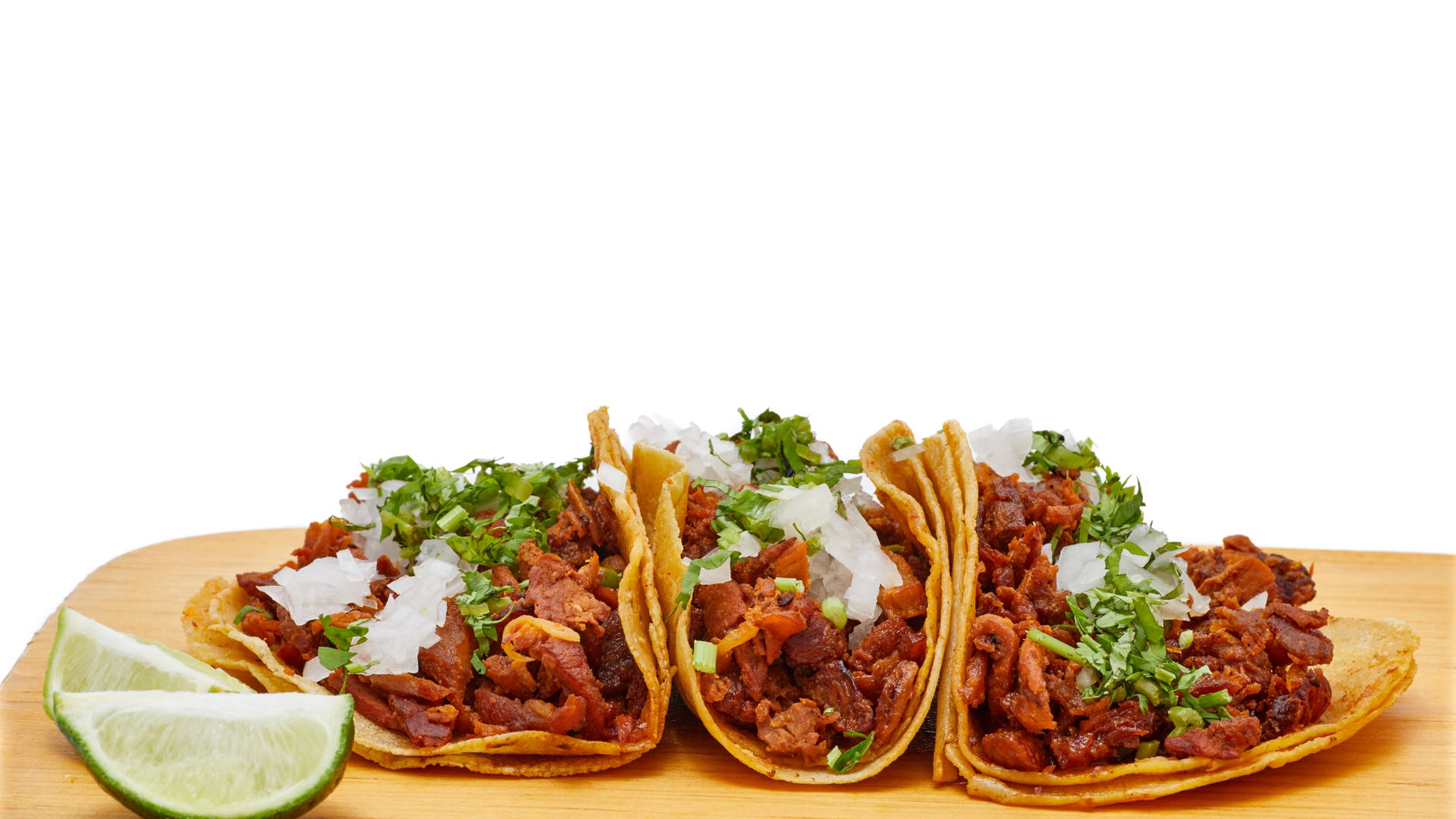 Tacos Al Pastor Med Diced Kød & Koriander Wallpaper