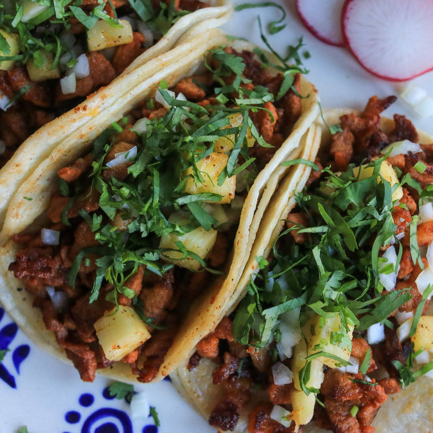 Tacos Al Pastor With Pineapple Chunks Wallpaper
