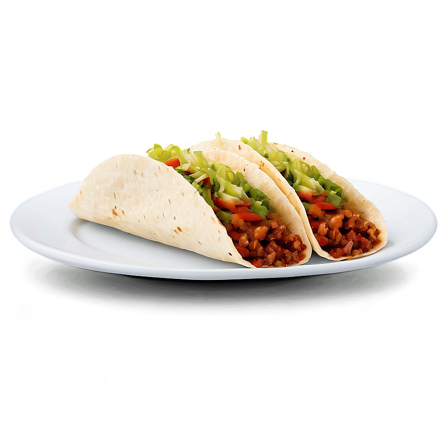 Tacos With Beans Png 05232024 PNG