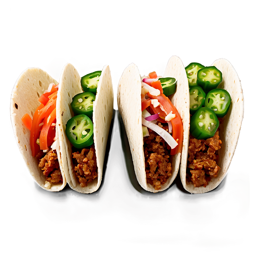Tacos With Jalapenos Png 05232024 PNG