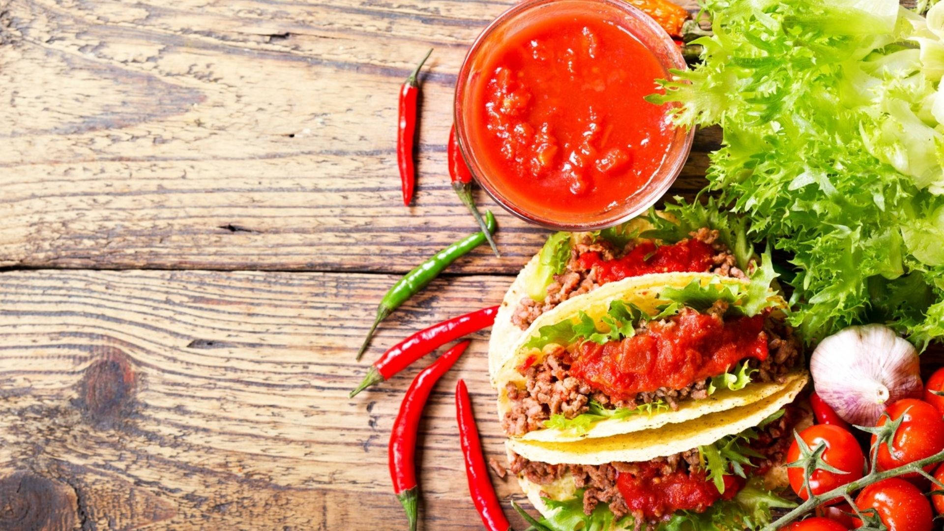 Tacos With Vegetables Wallpaper