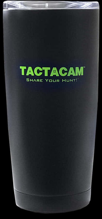 Tactacam Branded Black Tumbler PNG