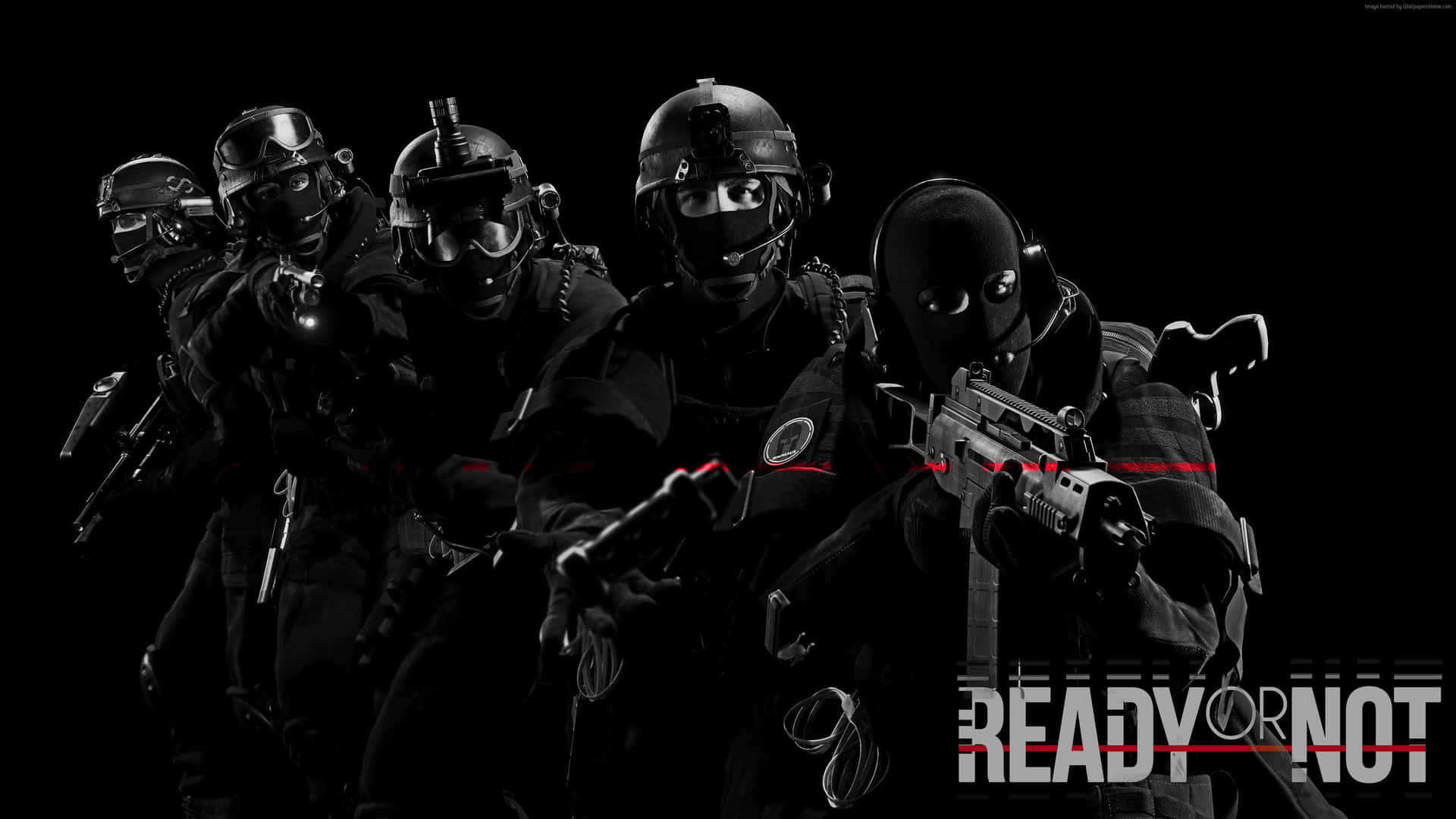 A Group Of Soldiers In A Black Background Wallpaper
