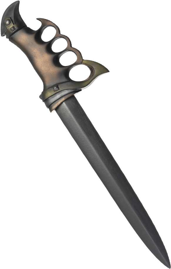 Tactical Knifewith Knuckle Guard PNG
