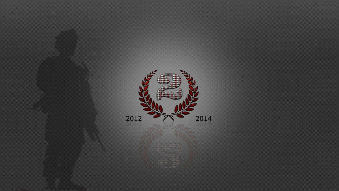 A Soldier Is Standing In Front Of A Dark Background Wallpaper