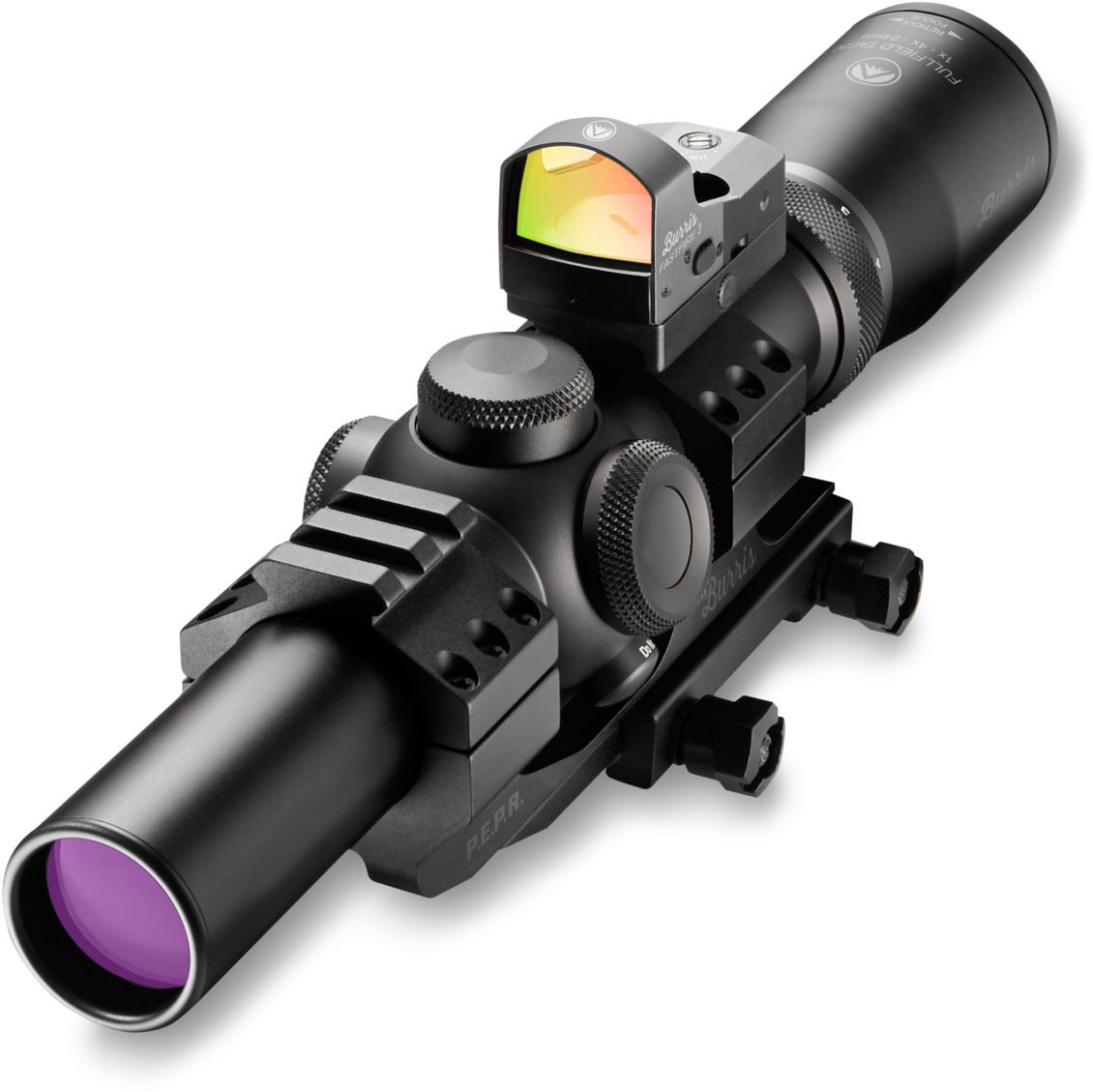 Tactical Rifle Scopewith Red Dot Sight PNG