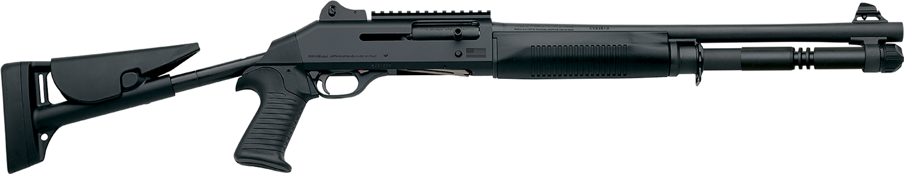 Tactical Shotgun Side View PNG