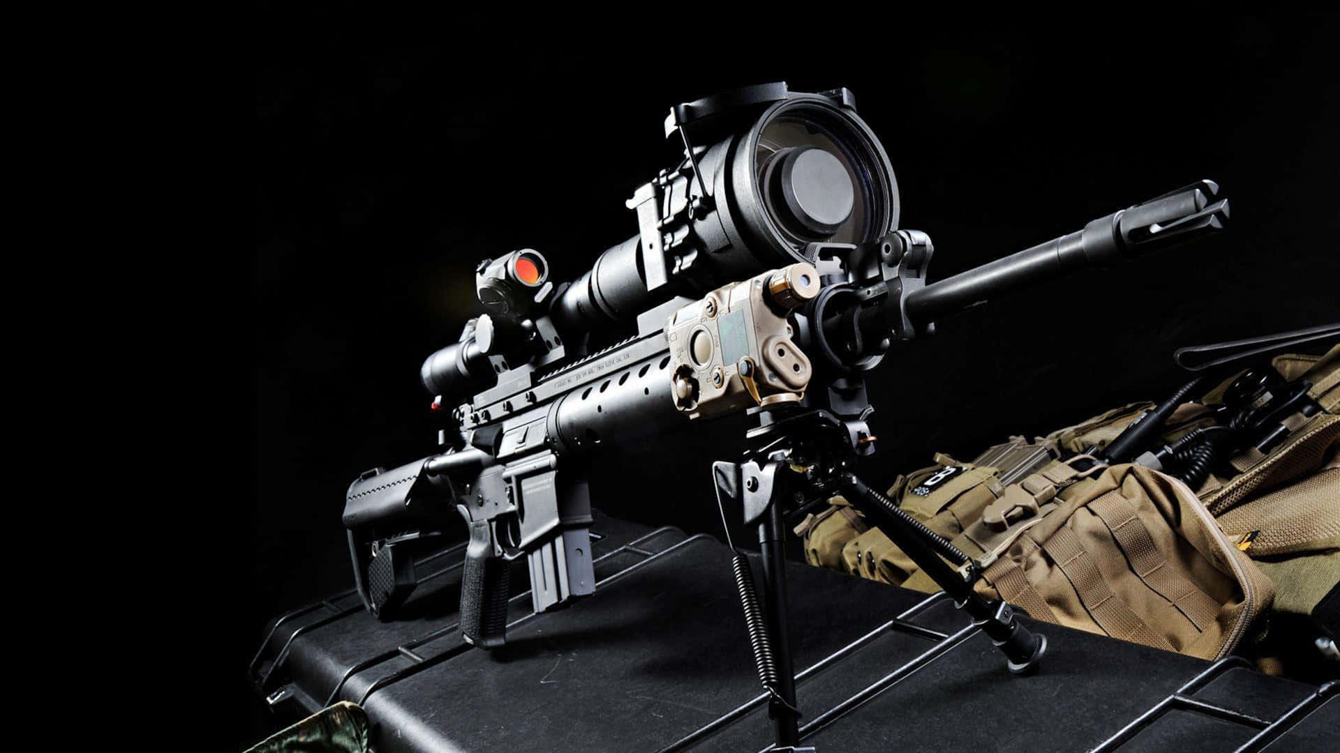 Tactical Sniper Rifle Setup Wallpaper