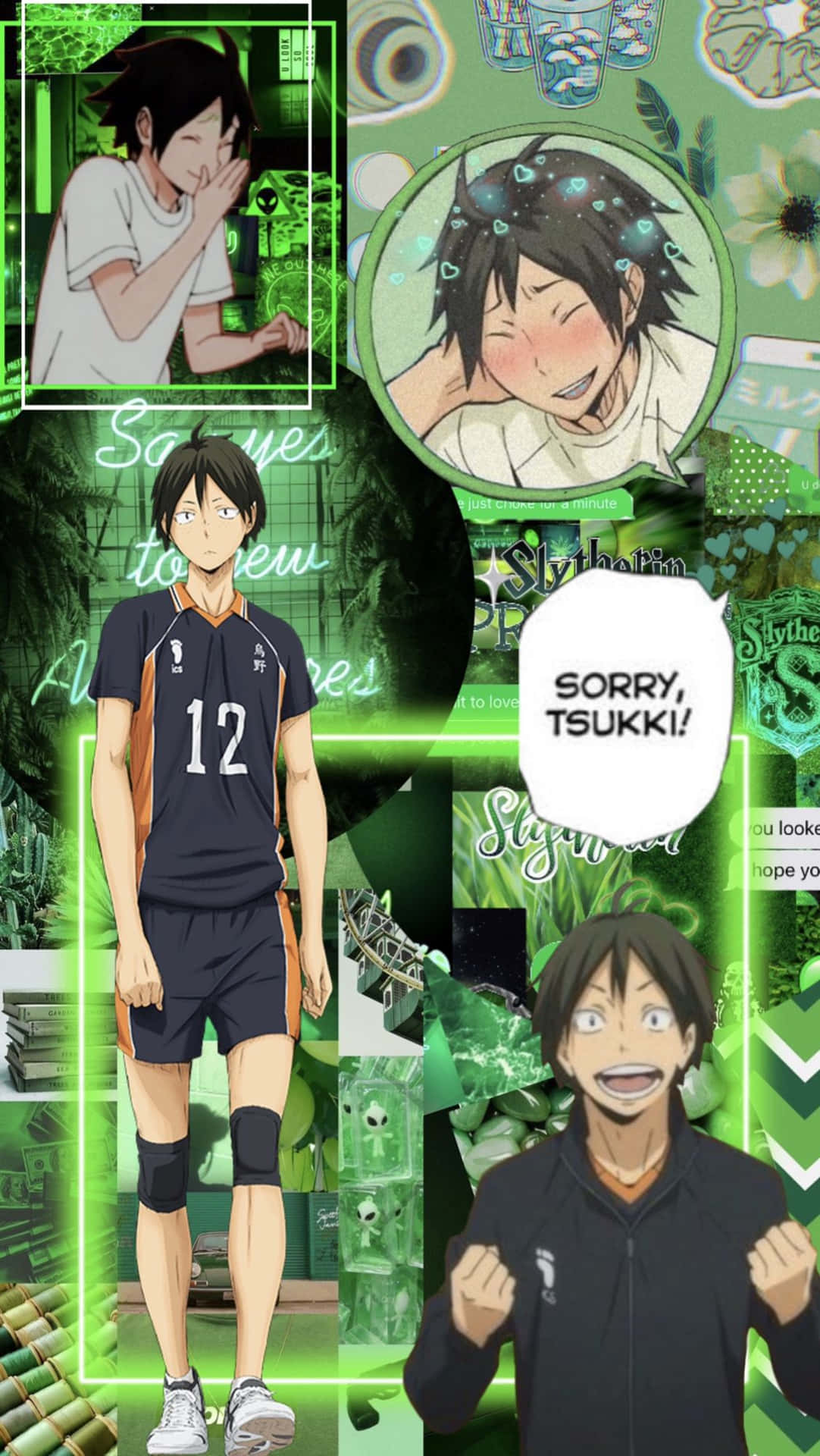 Tadashi Yamaguchi in action on the volleyball court Wallpaper