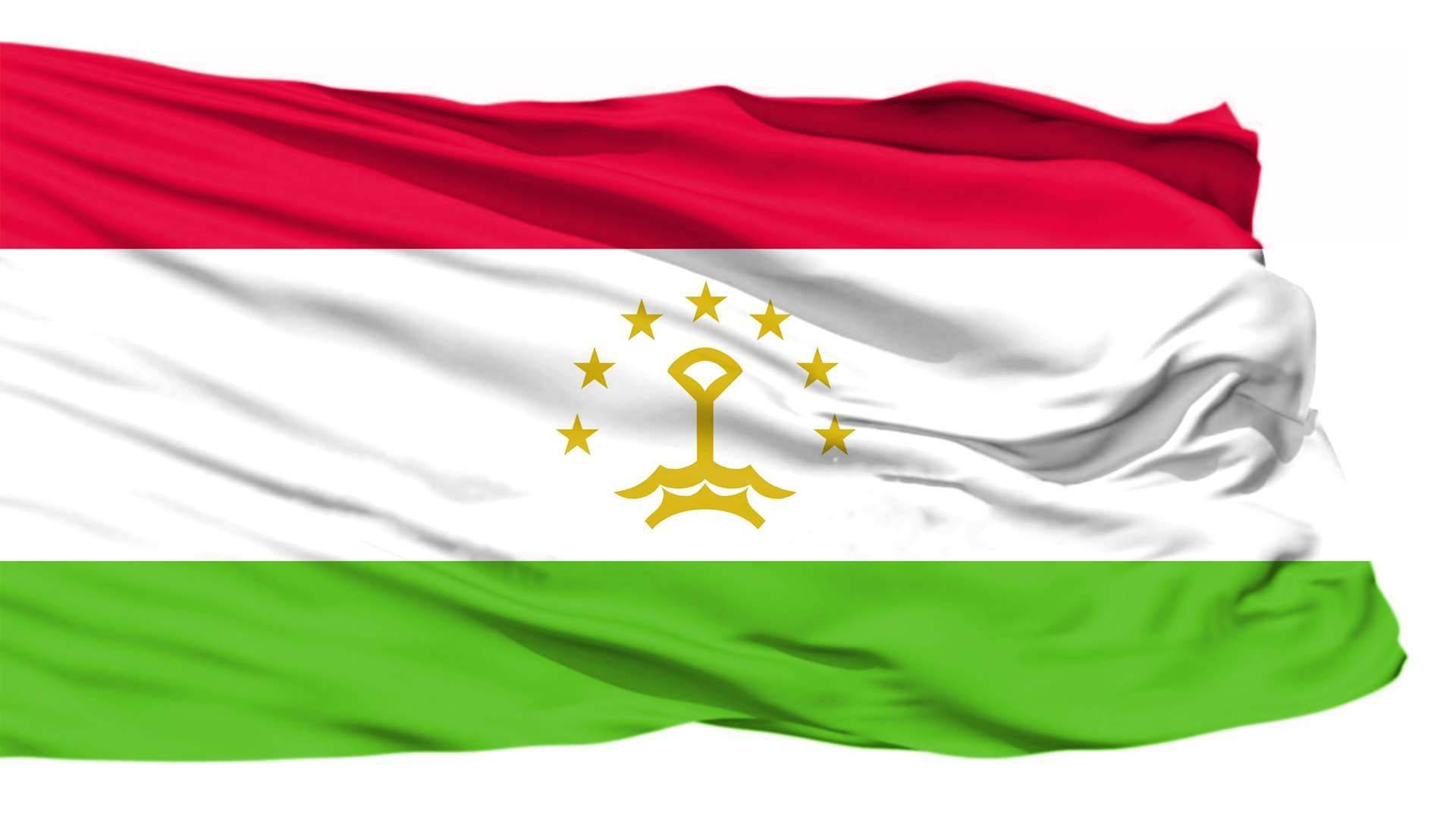 Tadsjikistan Bølget Og Farverigt Flag Wallpaper