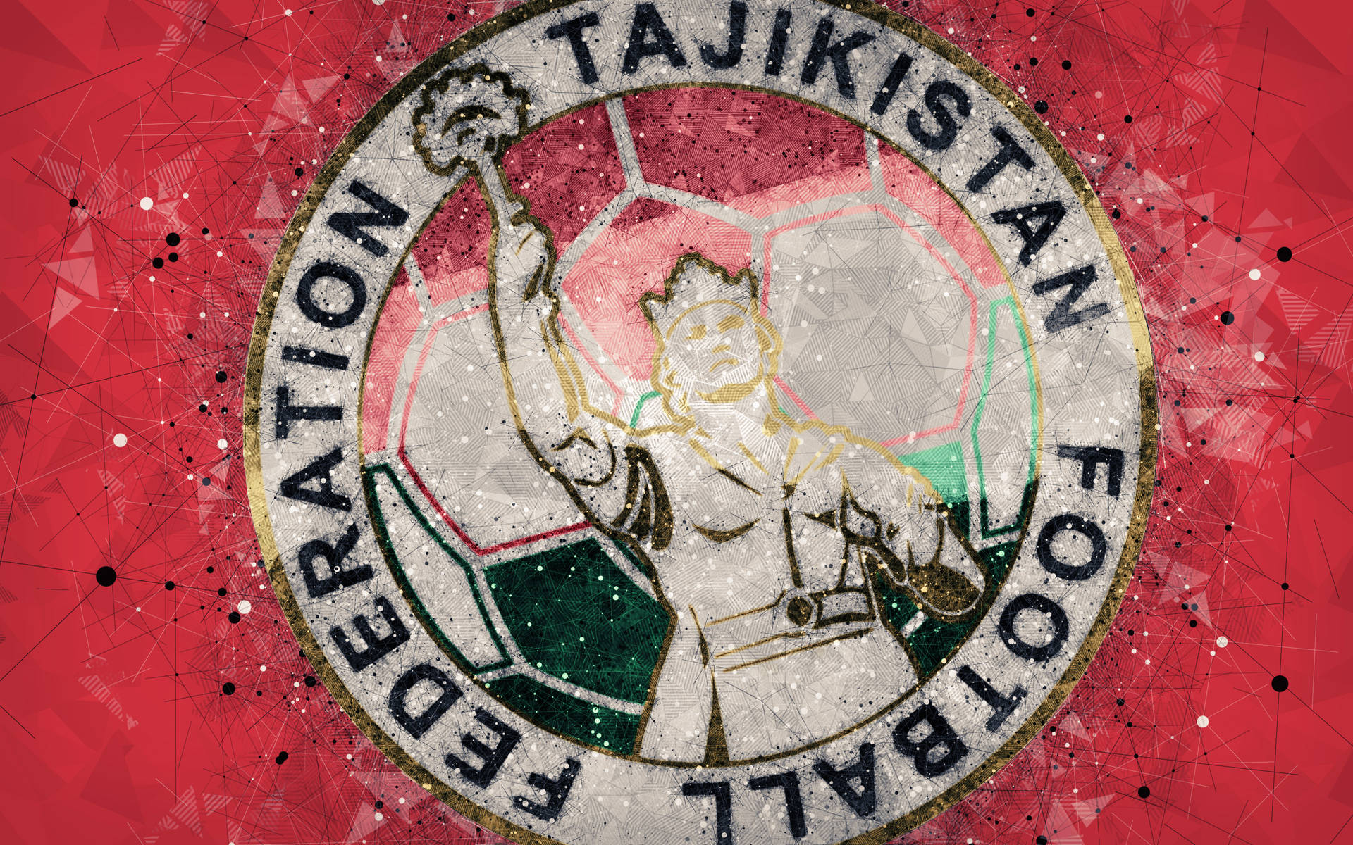 Tadsjikistan Fodboldforbund Team Logo Wallpaper