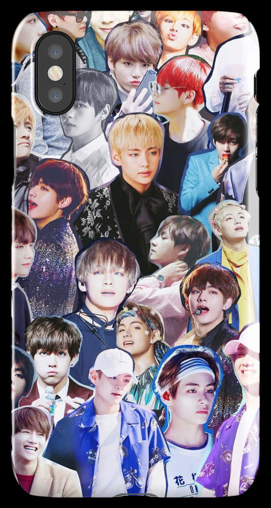 Taehyung Collage Phone Case Design PNG