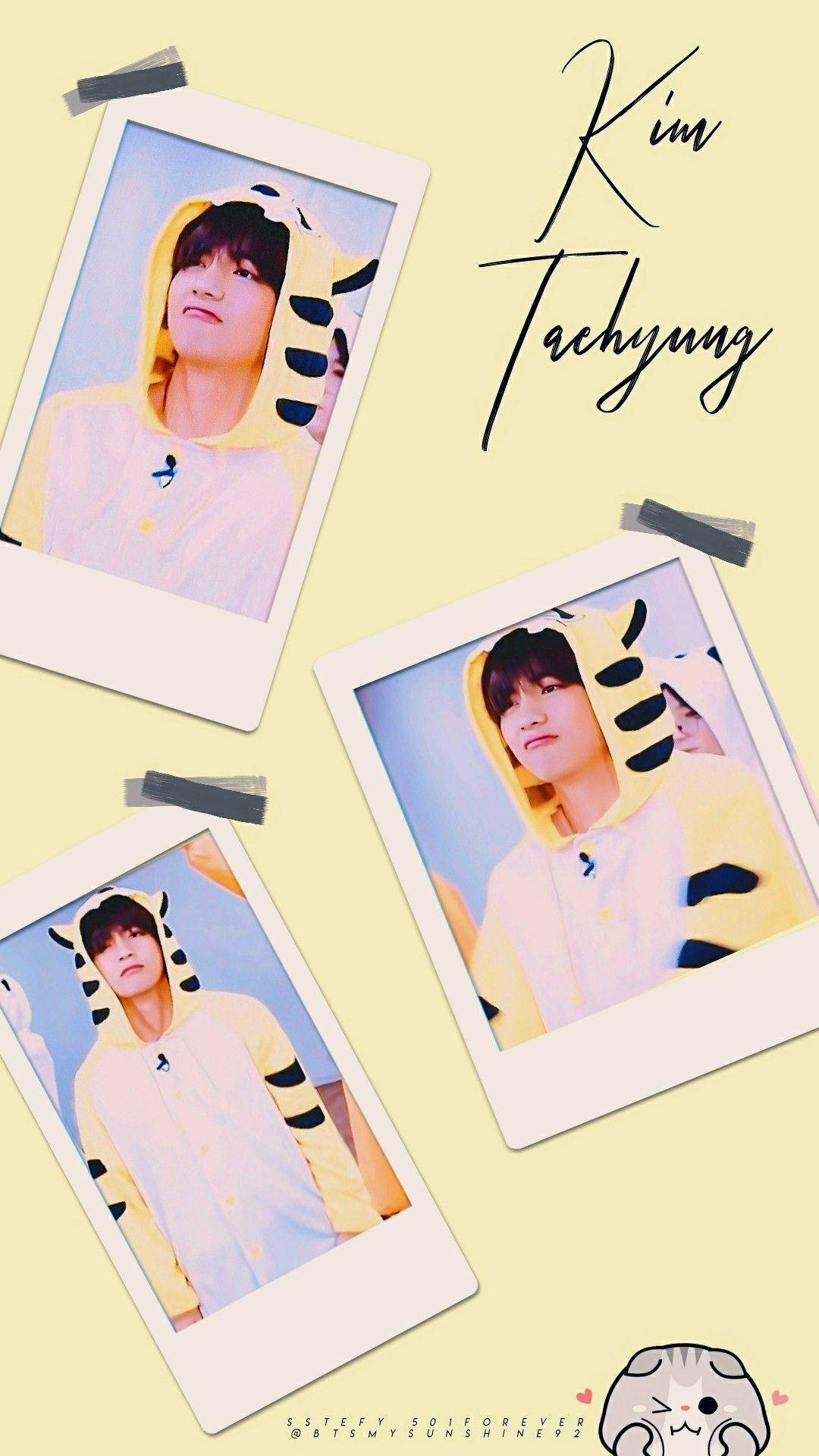 Taehyung Søde Polaroid-billeder Wallpaper