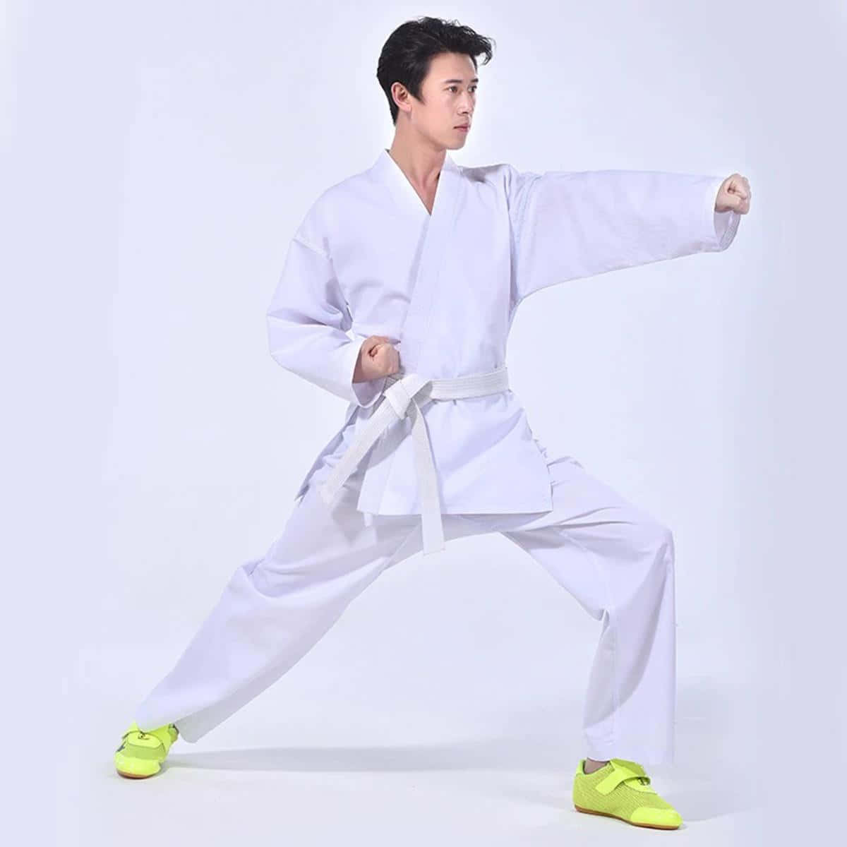 A Taekwondo uniform for training and competition. Wallpaper