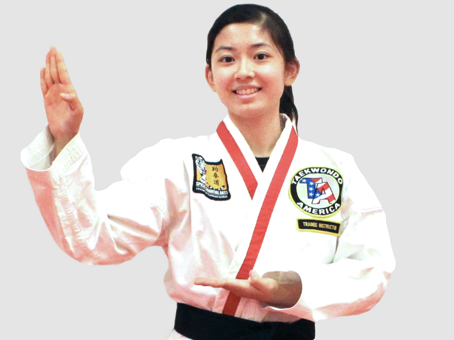 A karateka wears a Taekwondo Uniform" Wallpaper