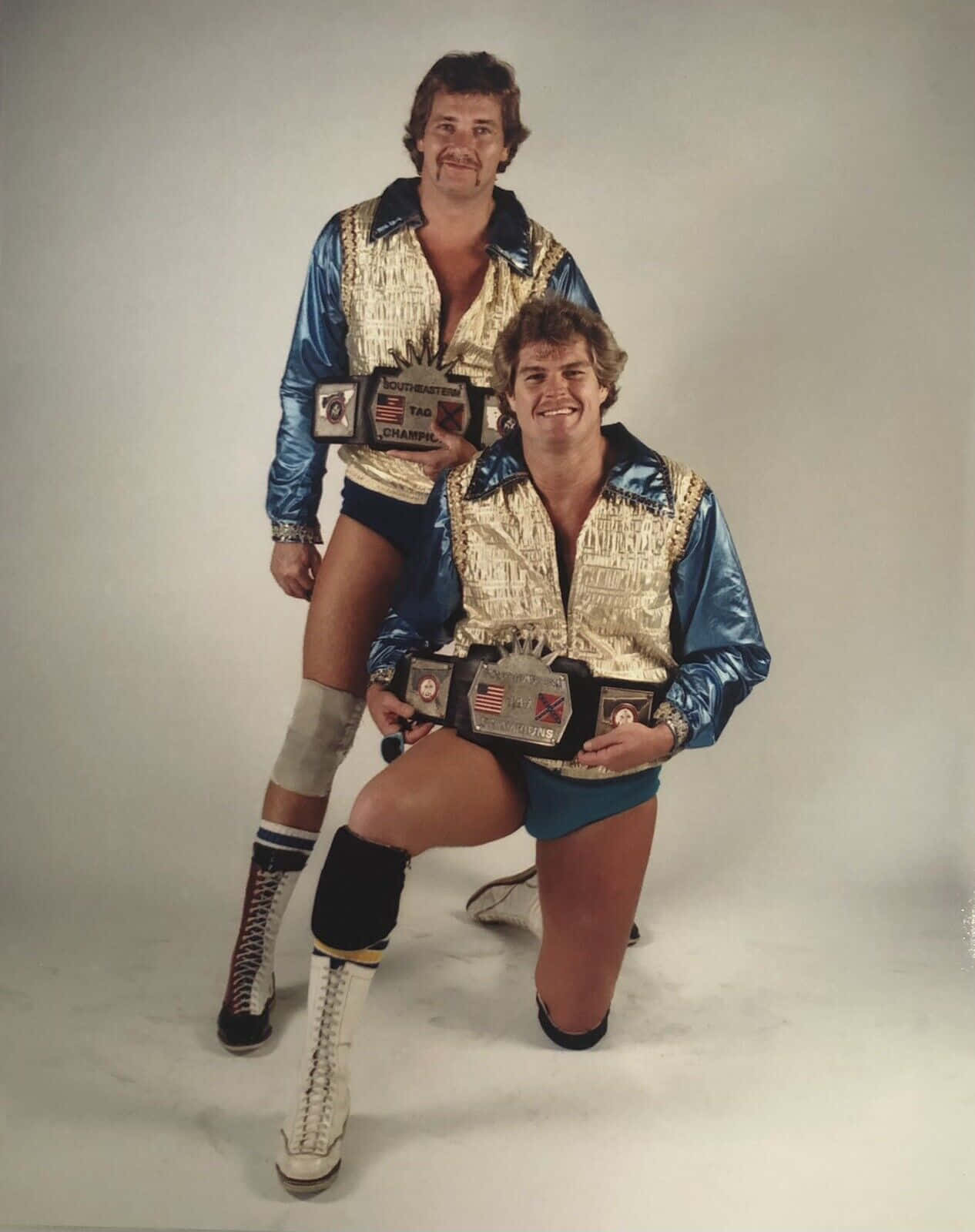 Tag Team Wrestlers Robert Fuller And Jimmy Golden Full Shot Wallpaper