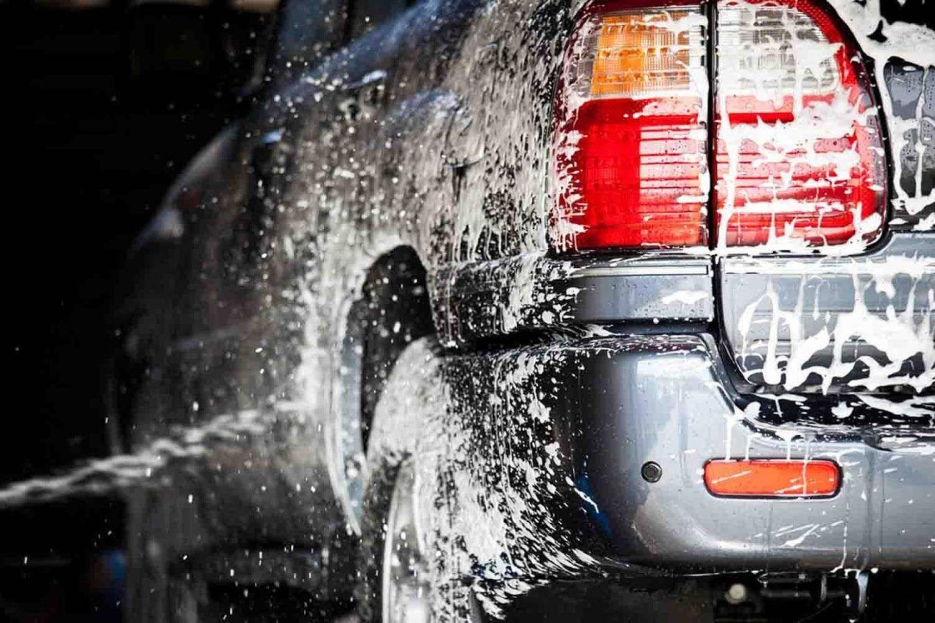 Tail Light Car Wash Bubbles Wallpaper