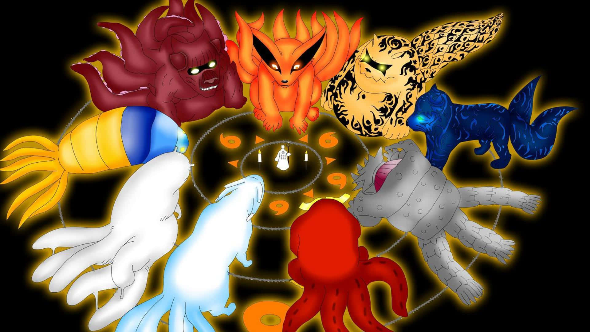 The Powerful Tailed Beasts of the Naruto World Wallpaper