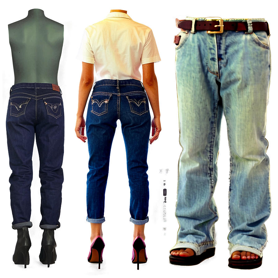 Tailored Fit Blue Jeans Png 06112024 PNG