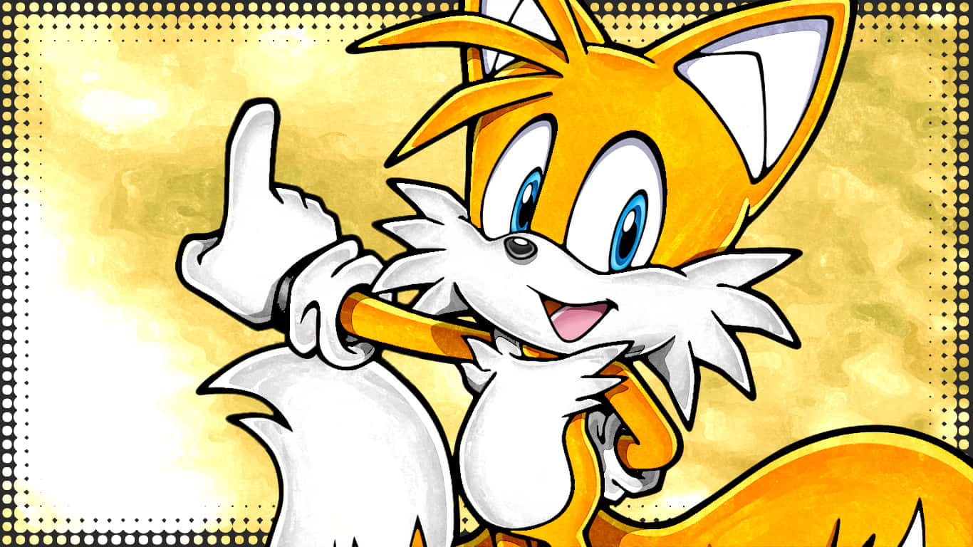 Sonic's sidekick, Tails, klar til at tage på enhver eventyr! Wallpaper