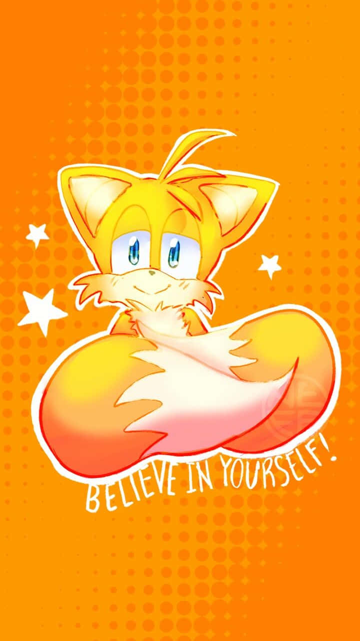 A Fox With The Words Believe In Yourself Wallpaper