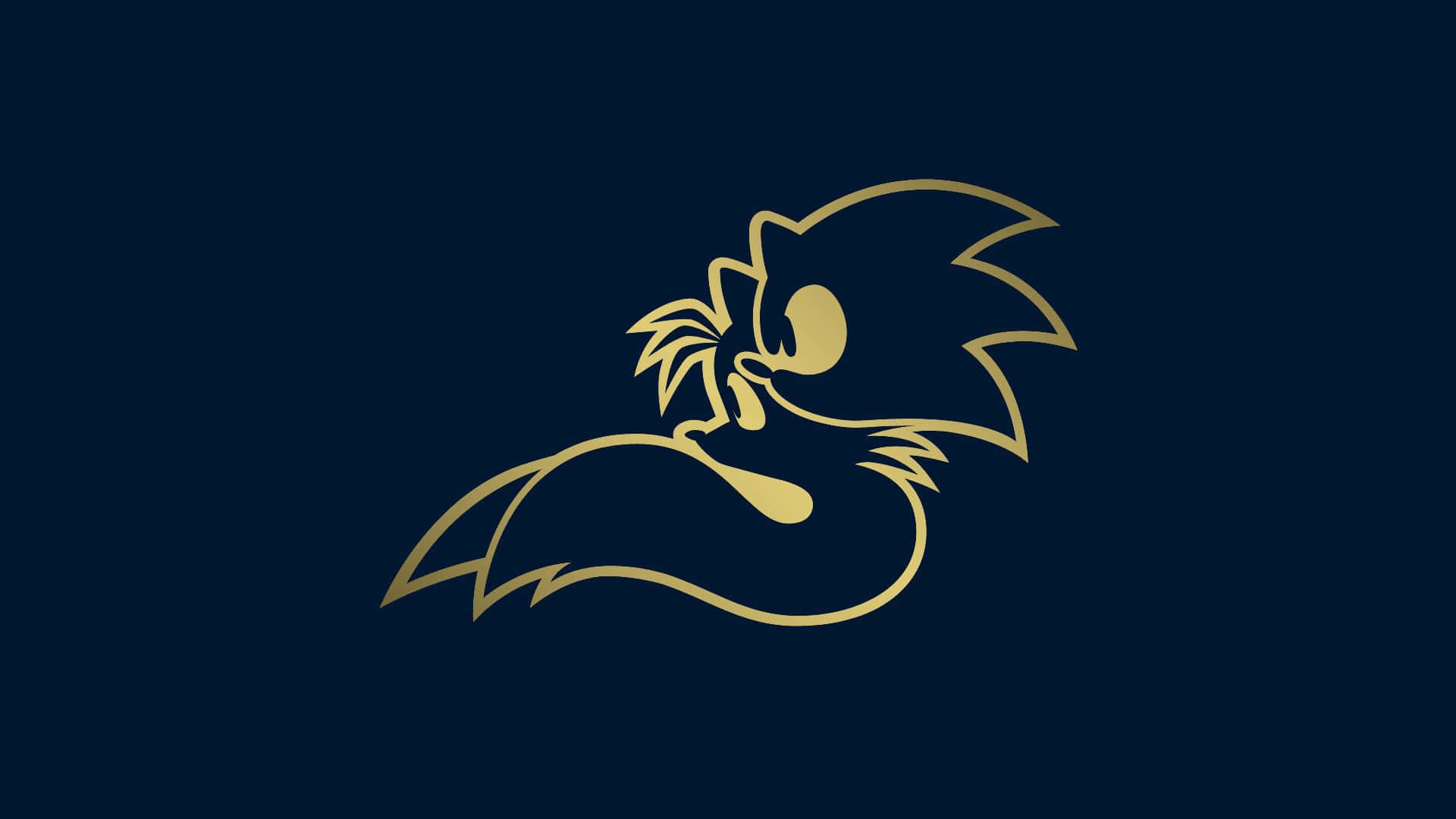 Sonicthe Hedgehog-logo Auf Dunklem Hintergrund Wallpaper