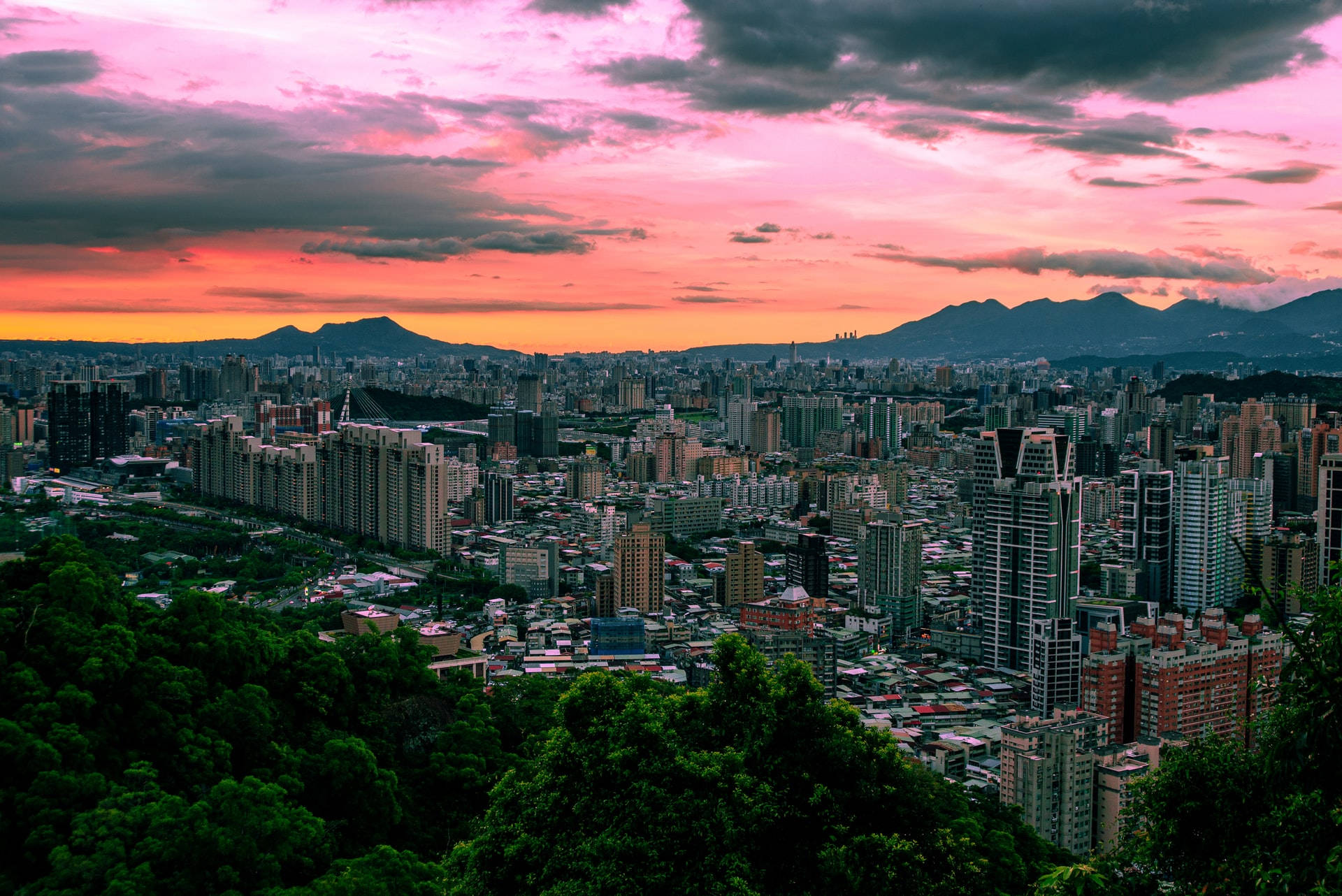 Taipei City Skyline Wallpaper