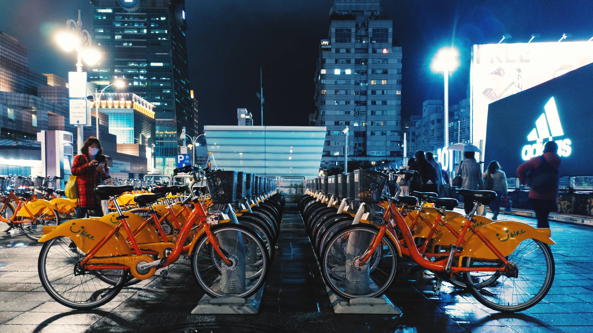 Soportepara Bicicletas En Taipei Xinyi Fondo de pantalla