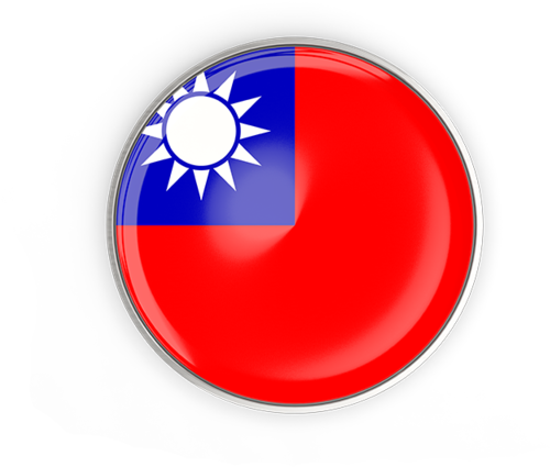 Taiwan Flag Button Design PNG