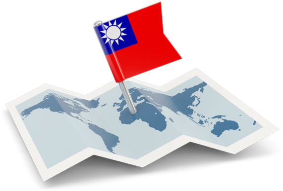 Taiwan Flag Map Representation PNG