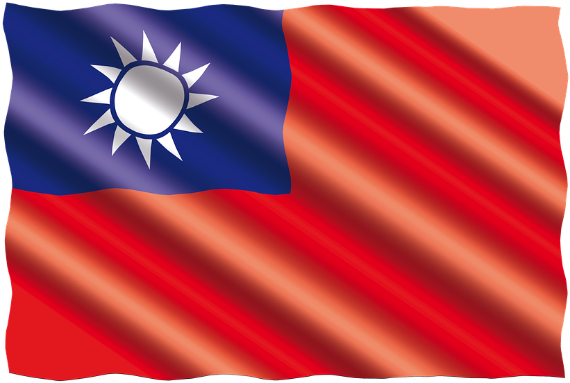 Taiwan National Flag Waving PNG