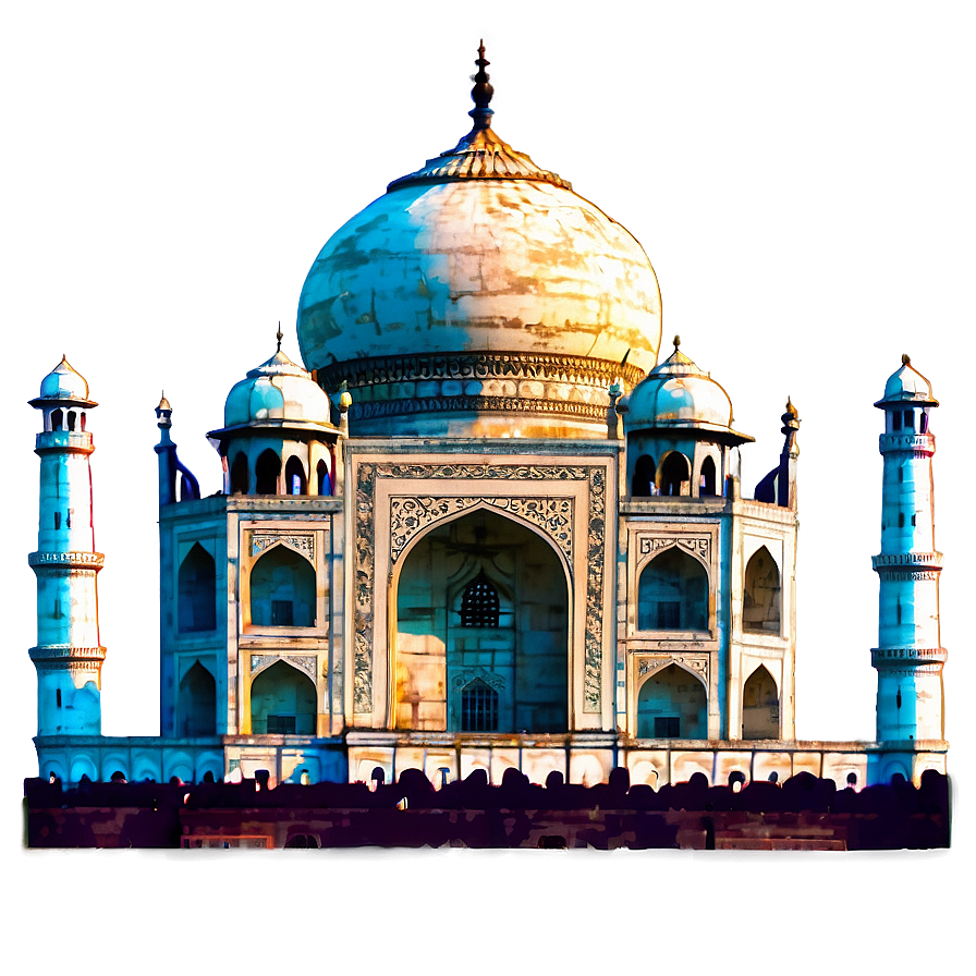 Taj Mahal Festive Lights Png 06252024 PNG