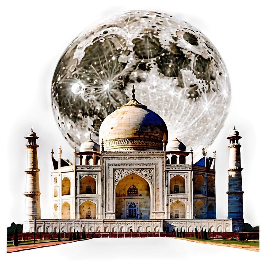 Taj Mahal Full Moon Night Png 10 PNG