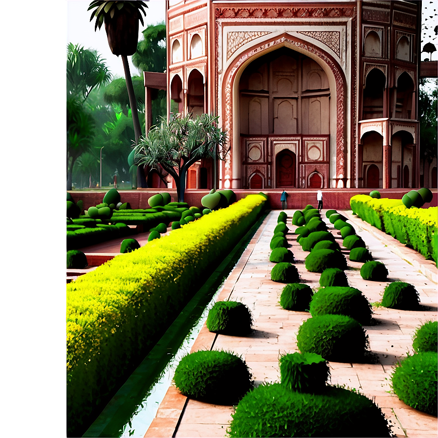 Taj Mahal Garden Pathway Png 06252024 PNG