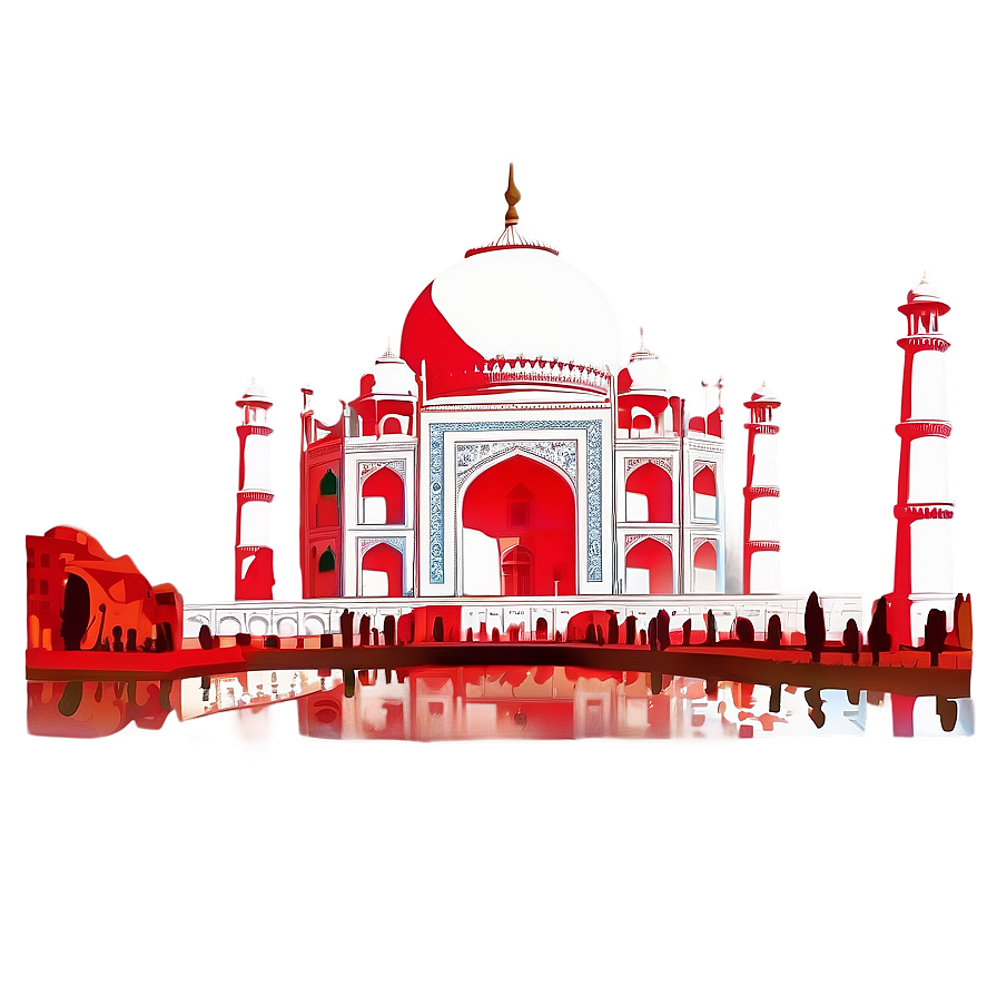 Taj Mahal Indian Icon Png 12 PNG