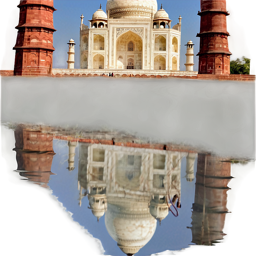 Taj Mahal Reflection In Water Png 10 PNG