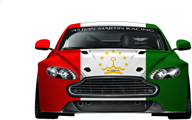 Tajikistan Flag Themed Aston Martin PNG