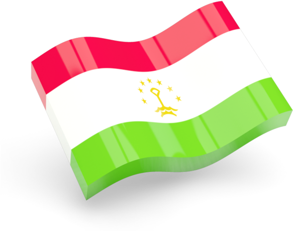 Tajikistan Flag Waving Illustration PNG
