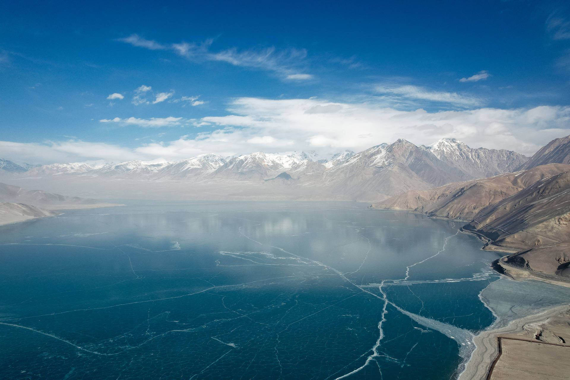 Tajikistan Frozen Lake Wallpaper