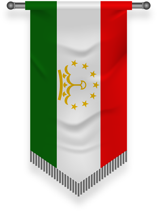 Tajikistan National Flag Vertical PNG