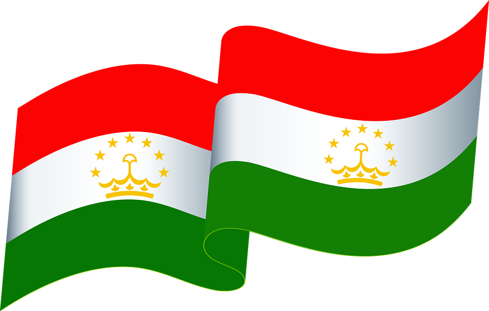 Tajikistan National Flag Waving PNG