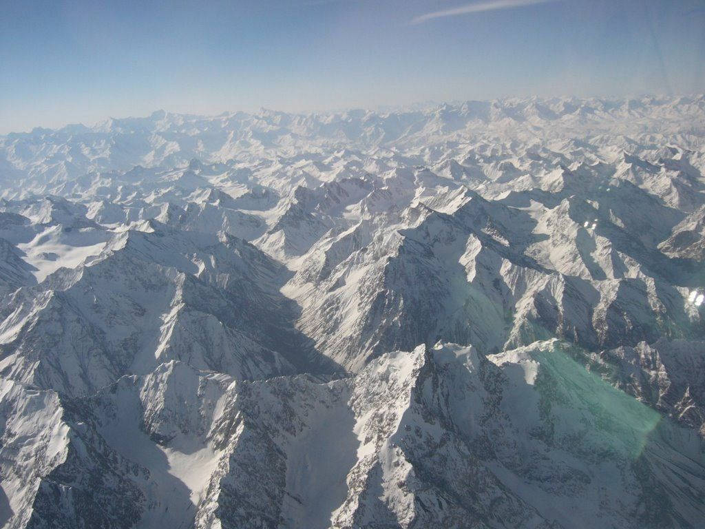 Tajikistan Snowy Mountain Ranges Wallpaper