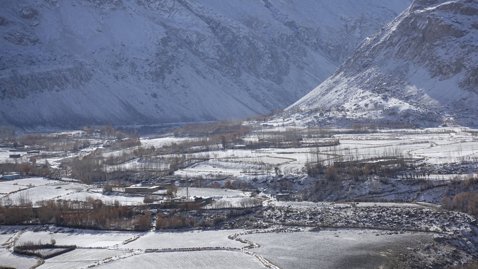 Tagikistan Montagna Bianca Sfondo