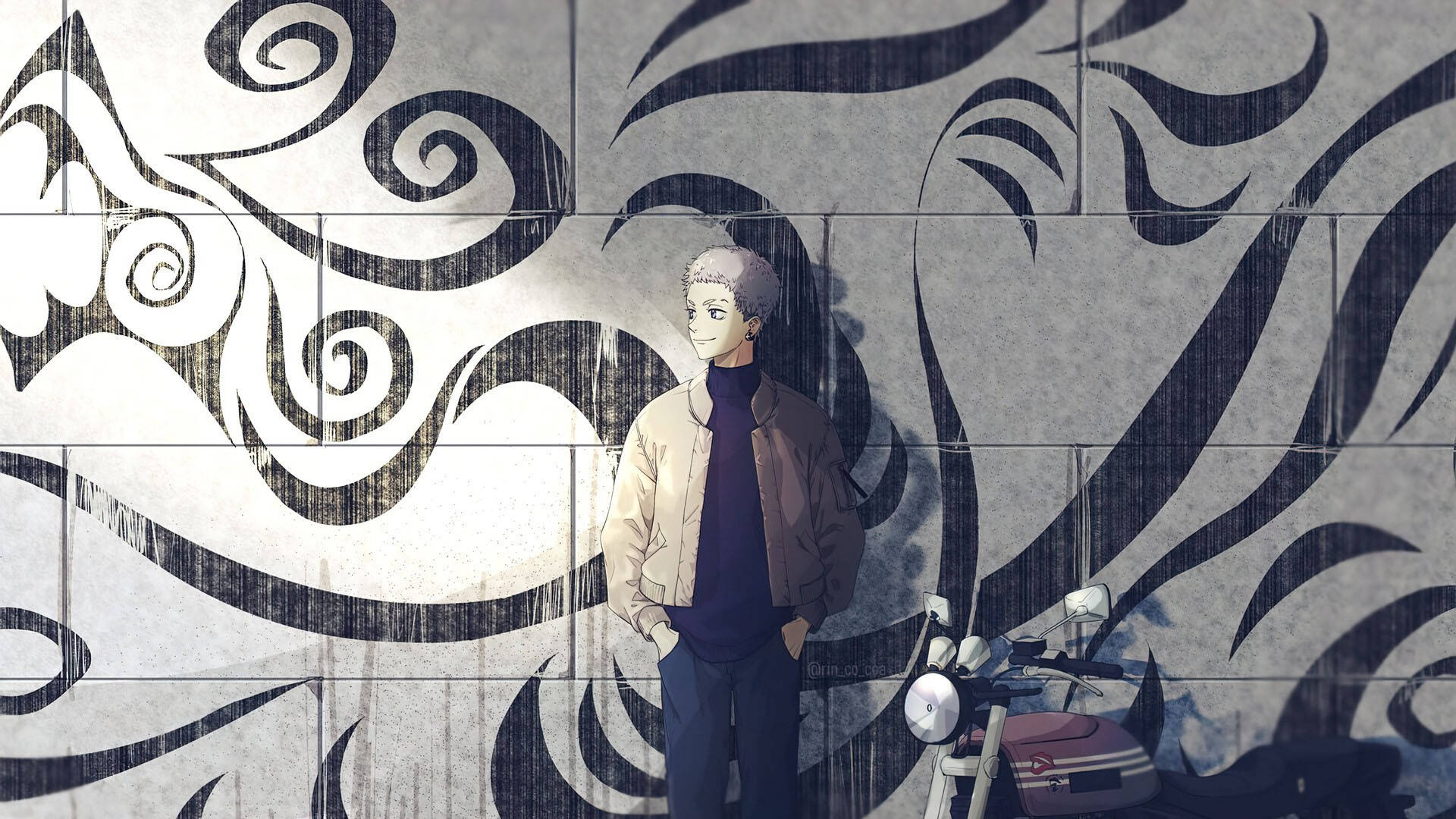 Takashiaus Dem Manga Tokyo Revengers Trägt Eine Jacke. Wallpaper