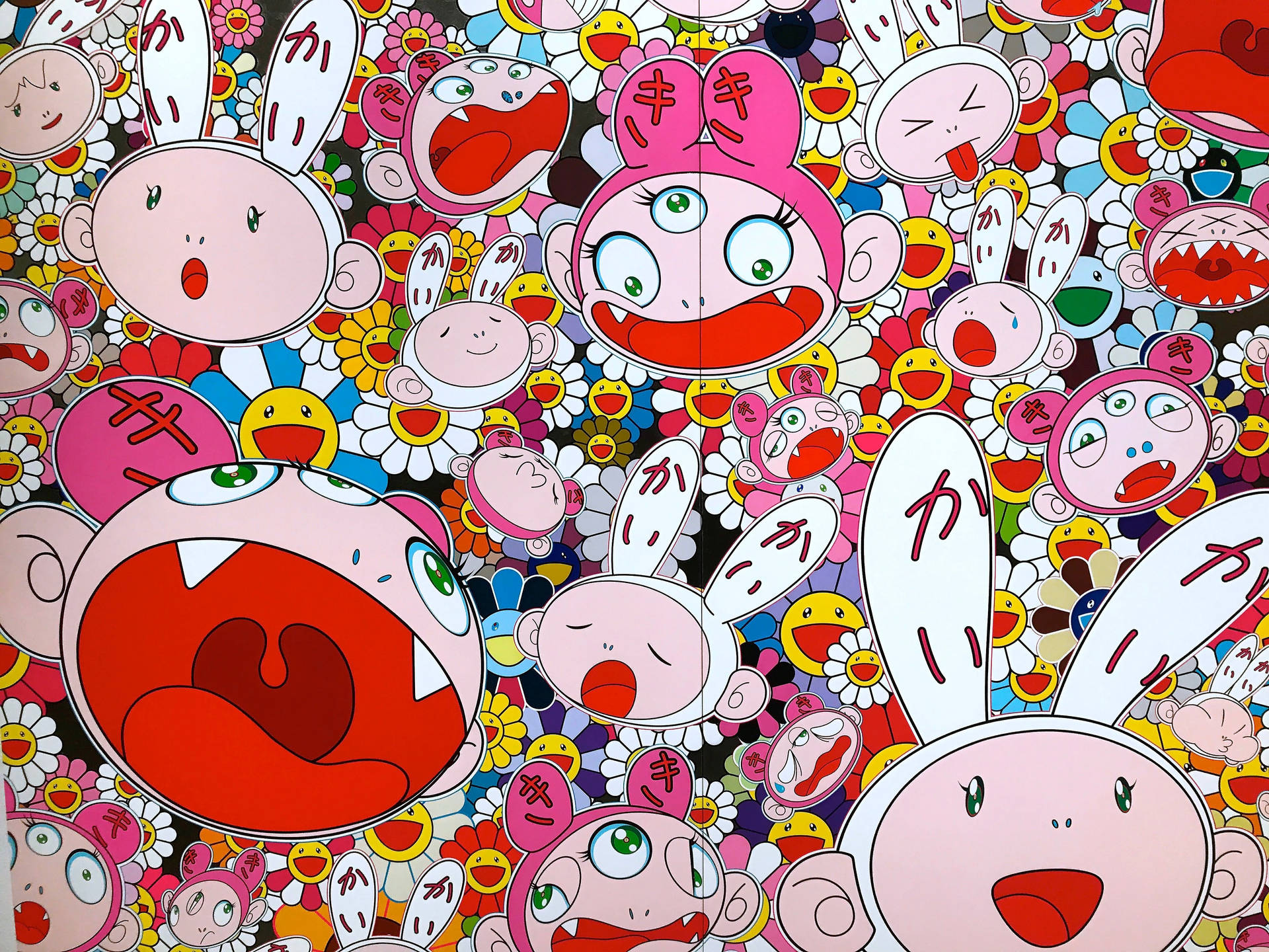 Takashi Murakami Bunnies 4k Wallpaper