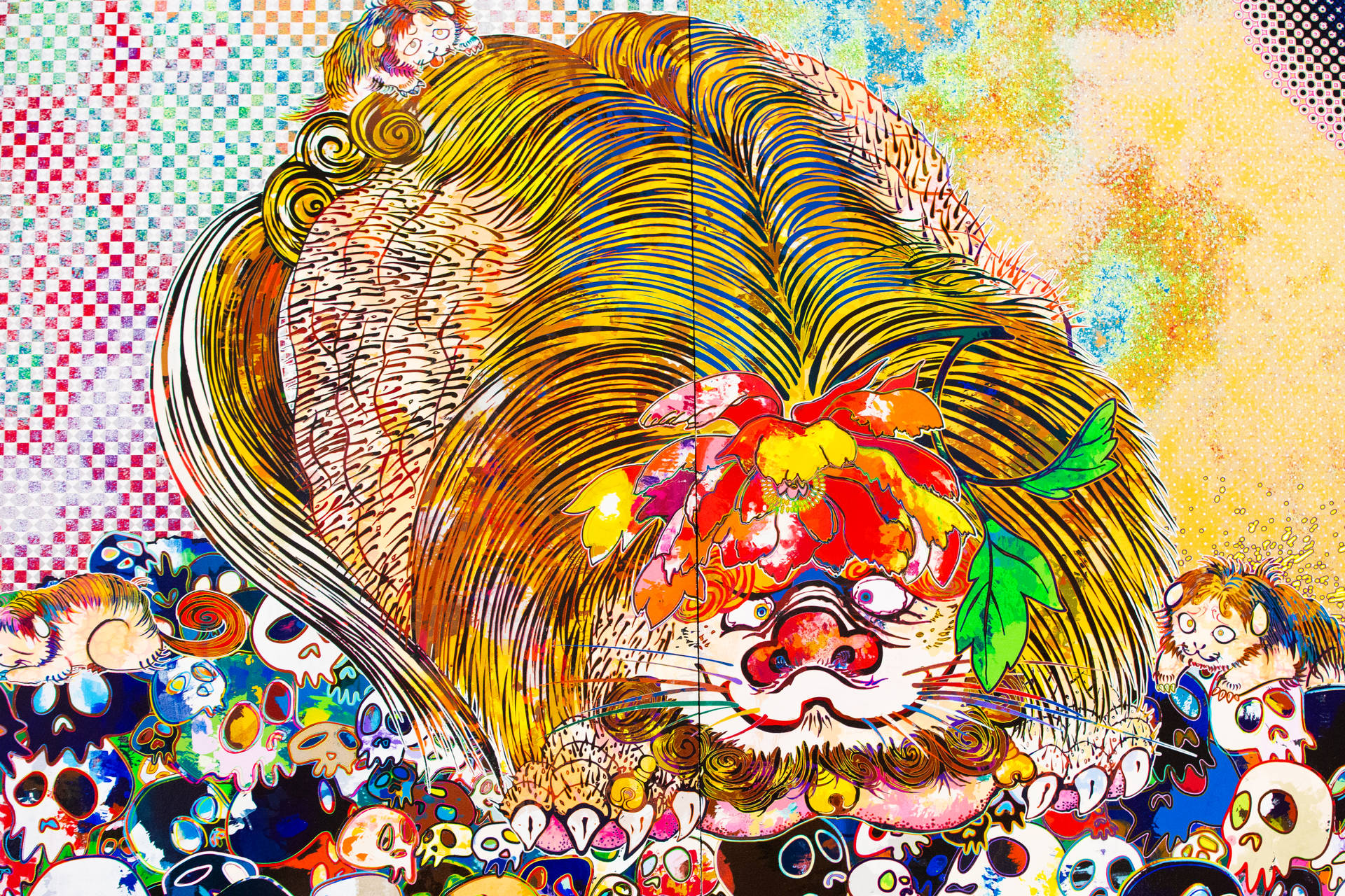 Takashi Murakami Cat 4k Background