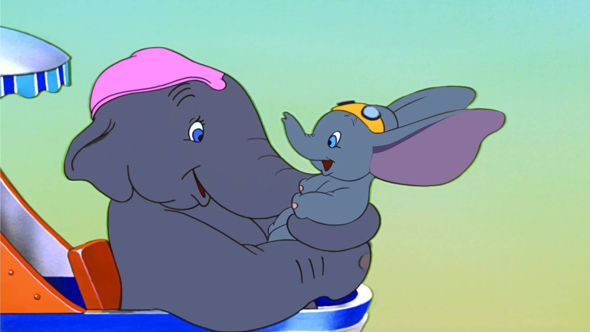Taking Care Of Baby Dumbo Background
