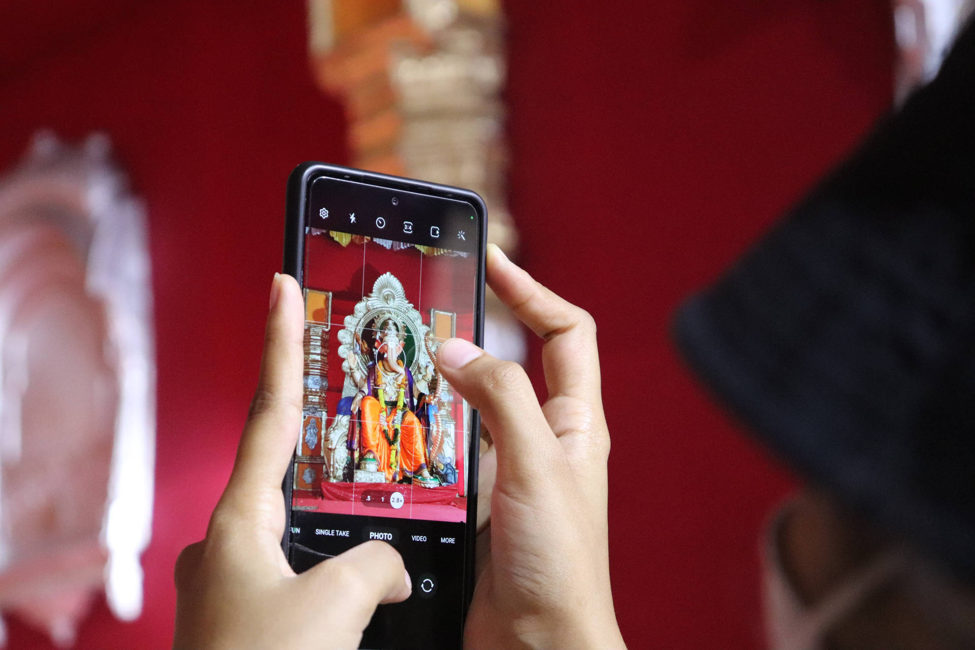 Fotografievon Ganesh In 4k Aufnehmen Wallpaper
